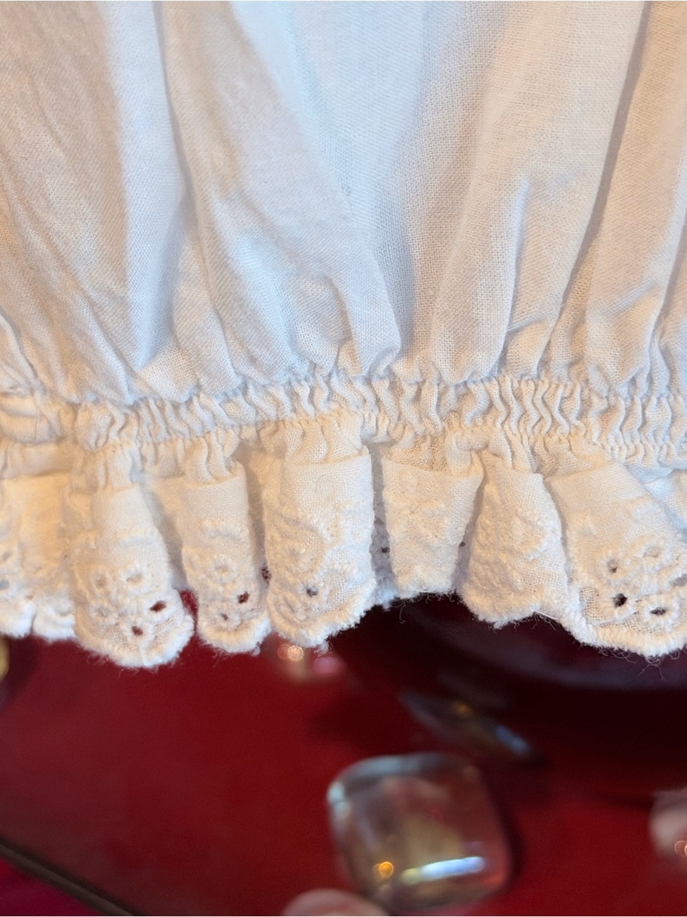 April Cornell White Eyelet Peasant Blouse - Picture 8 of 15